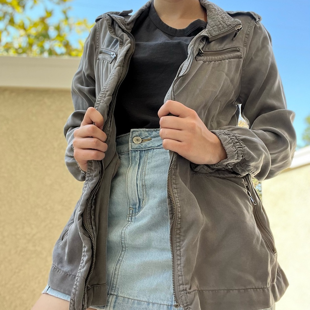 Grey Jean-like jacket
